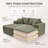 Hornbeck 74" Modern Deep Seat Corduroy Sofa Bed Compression Lounge Couch with Oversized Cushions-244696425