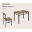 Ensemble de table de salle à manger pour 4 personnes, ensemble de table de salle à manger en bois avec chaises pour la cuisine et la salle à manger, ensemble de salle à manger compact pour petits espaces, brun rustique