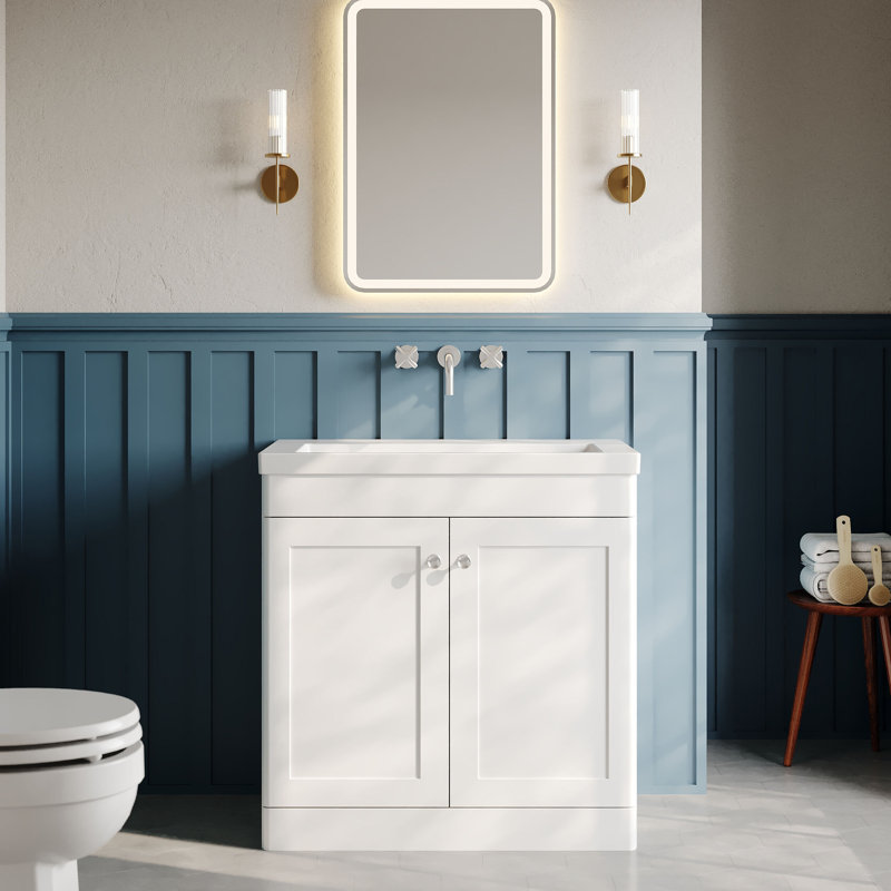 Classique Bathroom Vanity, Satin White, 81.3 cm W