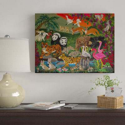 « noahs ark panel 3 », reproduction de peinture à l’acrylique sur toile tendue