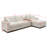 Sectional Sofa Free Combination Couch with Console and Storage Ottoman-489088893