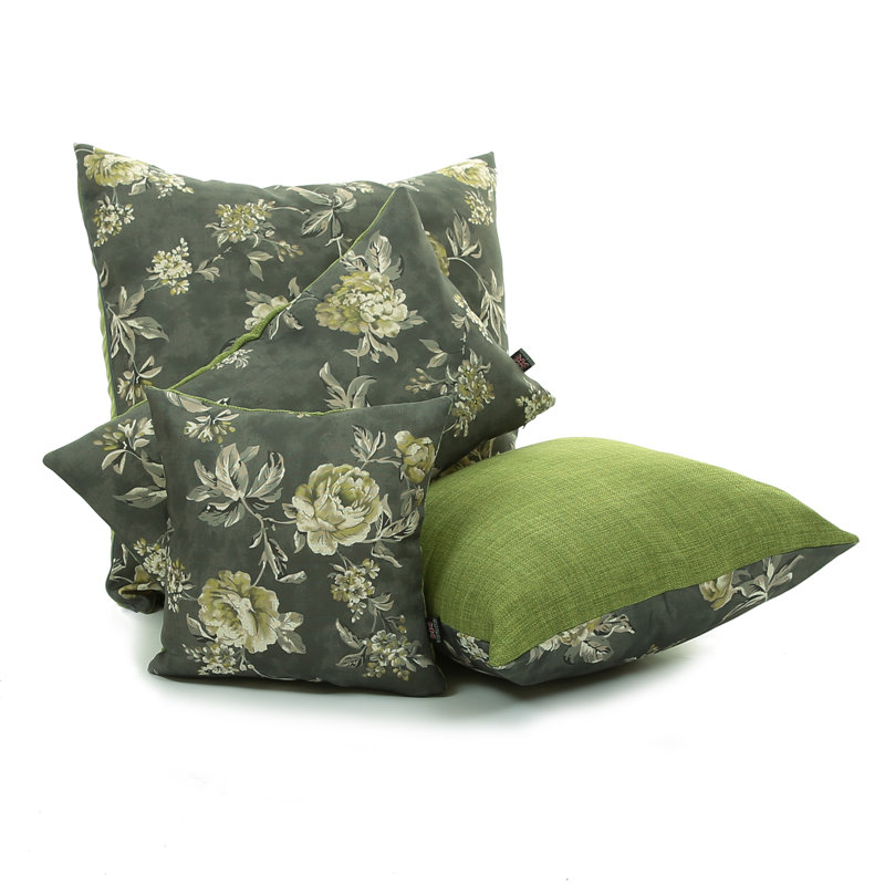 Chataignier Floral Square Cushion, 28 x 28cm, Grey