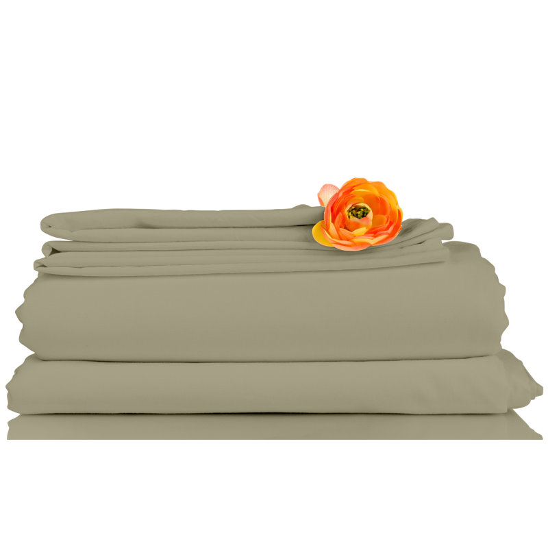 Bed Sheets Microfiber Sheet Set, King, Green