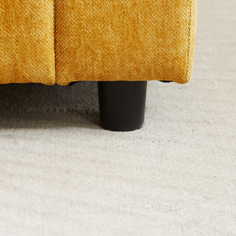 Canapé rembourré Aurelia, Gris chenille,  H 33 po x l 41,7 po x P 99,2 po