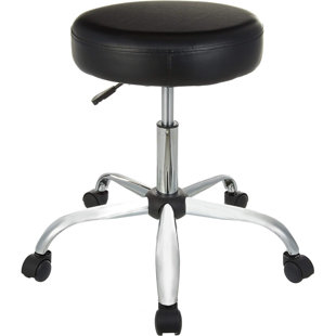 Tabouret avec roulettes, pivotant à hauteur réglable, noir, P 22,05 po x l 22,83 po x H 19,88 po