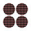 Sous-verres ronds en cuir noir Vegan-119015337