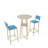 Bar Table And Chairs Three Piece Set, Gold Frame, Bar Table With Storage Function-686765966