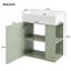 Meuble-lavabo flottant avec lavabo en céramique pour petite salle de bain, armoire d'appoint
