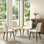 Chaise d'appoint rembourrée avec pieds en bois 32 po H