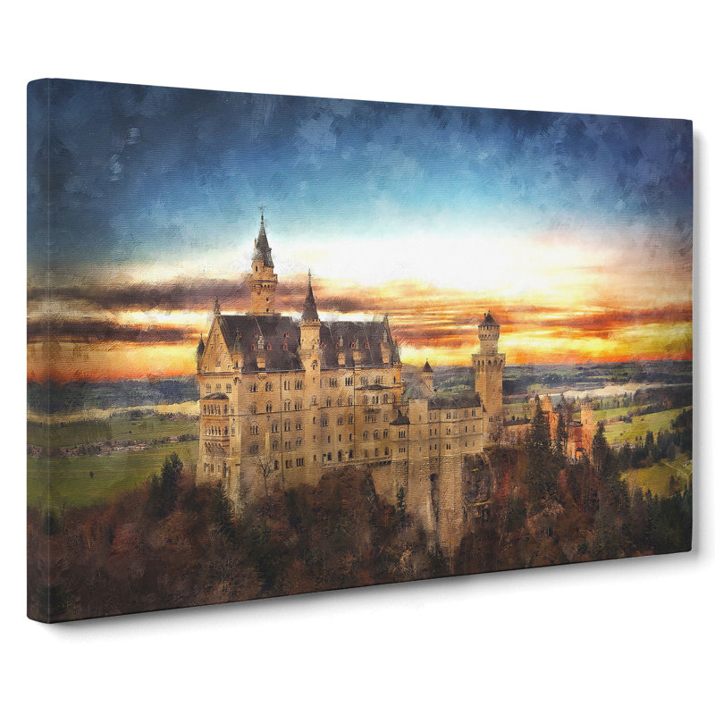 Neuschwanstein Castle - Wrapped Canvas Print, 40cm H x 60cm W x 3cm D