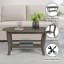 Table basse ovale 36 "avec tablette Carbin-1943180032
