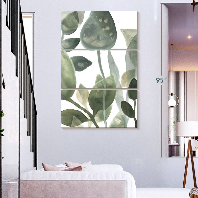Harnek Water Leaves I, 74" H x 48" W