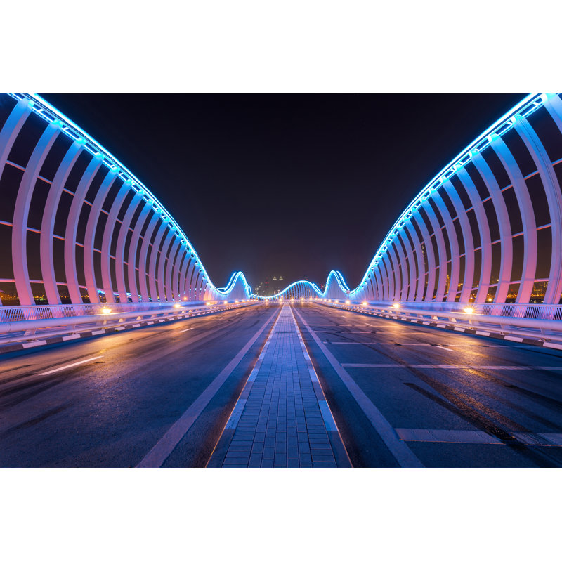 Macfadyn Meydan Bridge by Mohammed_Tareq - Wrapped Canvas Print, 30cm H x 46cm W x 3.8cm D