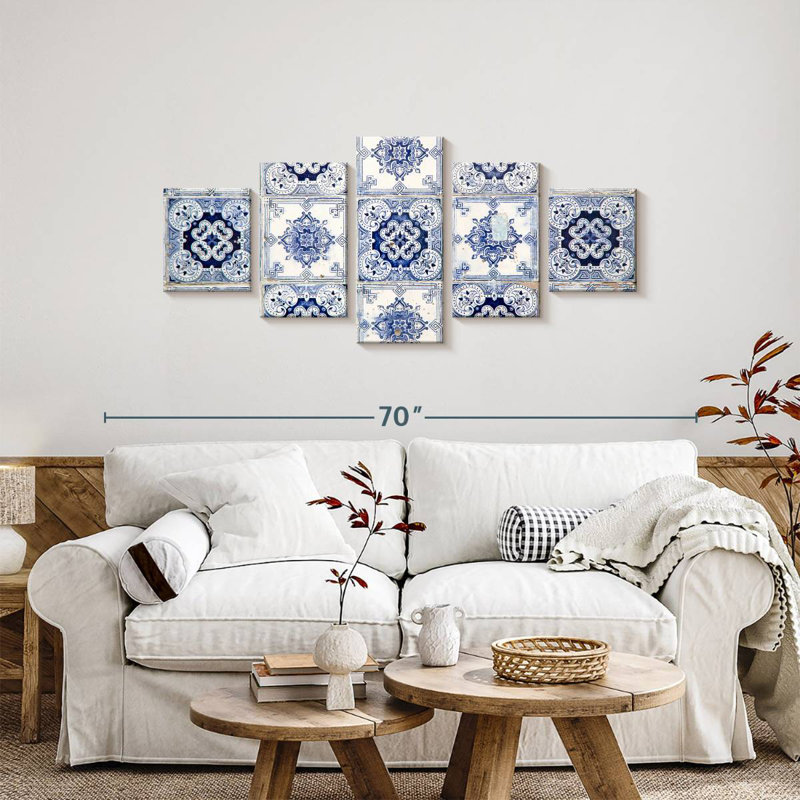 Azulejo Tiles In Lisbon, 24" H x 55" W