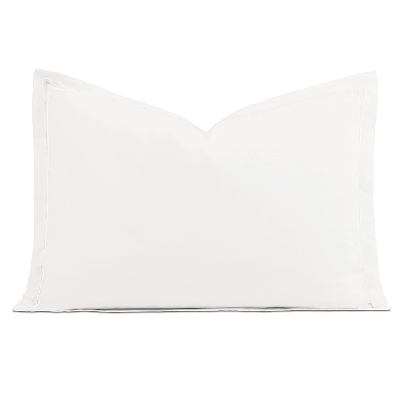 Enzo Cotton Pillow Sham, White, Queen