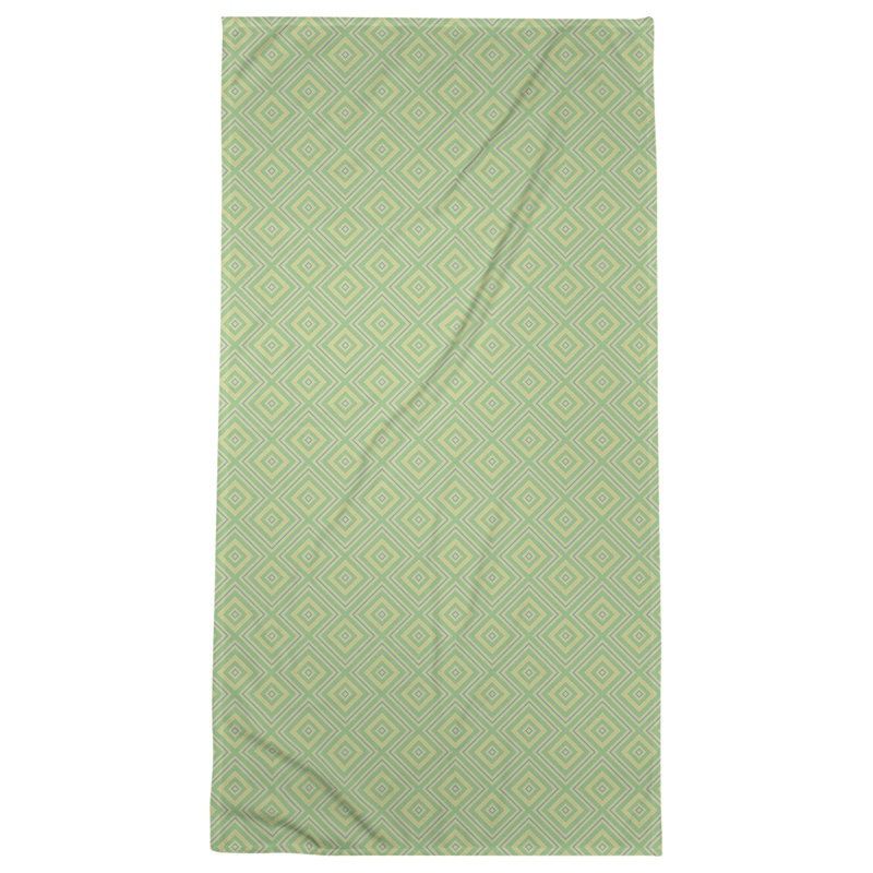 Katelyn Elizabeth Cotton Blend Beach Towel, Green/Blue