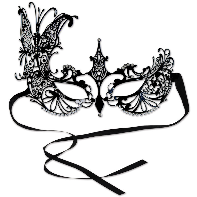 Masque en métal filigrané
