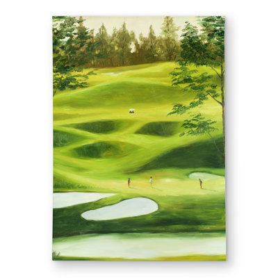 Big golf course - Green Contemporary outdoor area rug for decor