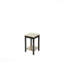 Table de bout 1Pc avec finition deux tons gris et noir avec rangement sous la table et placage en noyer d'hévéa