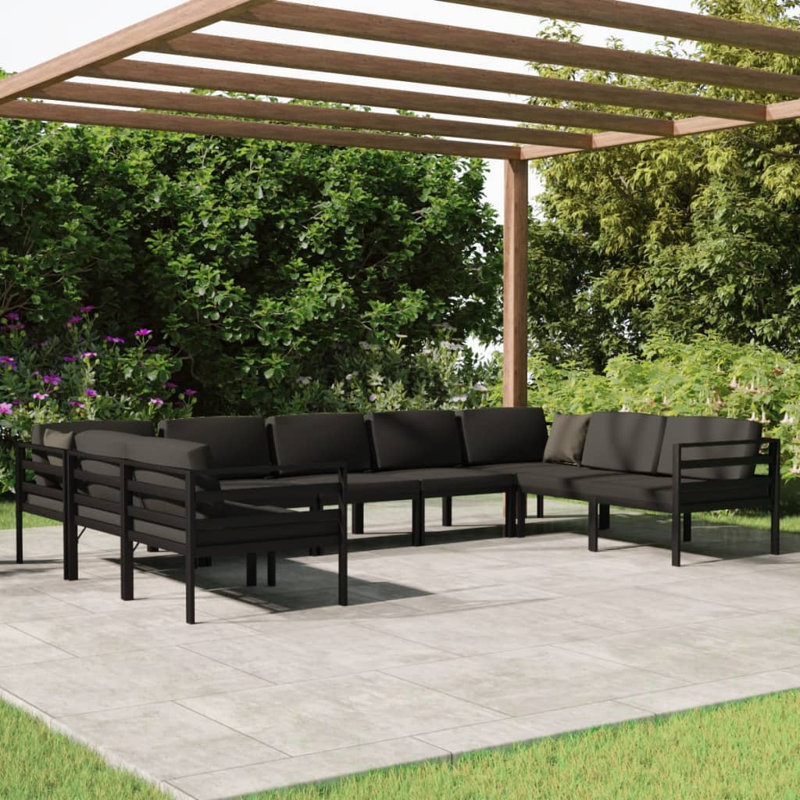 27.6" Wide Square Patio Sectional Set with Cushions