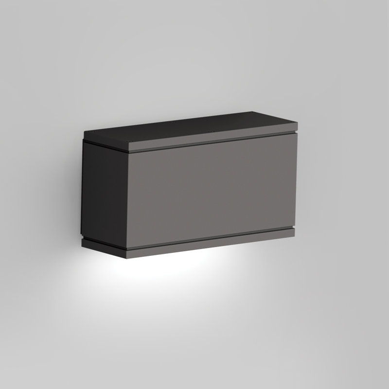Luminaire à cloison d'extérieur 2 lumières Rubix, Noir