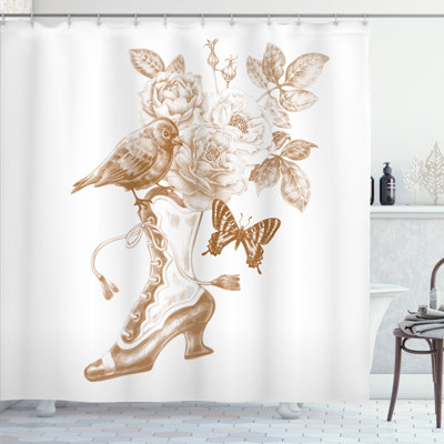 Shower Curtain with Hooks Included