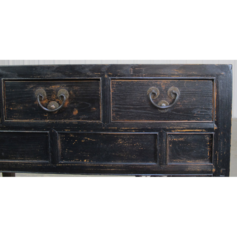 Antique Chinese 40" Three-Drawer Console Table
