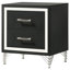 Table de chevet 2 tiroirs Amatia - noir-114385010