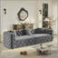 Très grand canapé-lit multifonctionnel de 89 po, canapé-lit coulissant 3 en 1, canapé classique en velours 4 places avec design capitonné, comprend 3 coussins décoratifs, convenant aux appartements et aux salons, gris-129158223