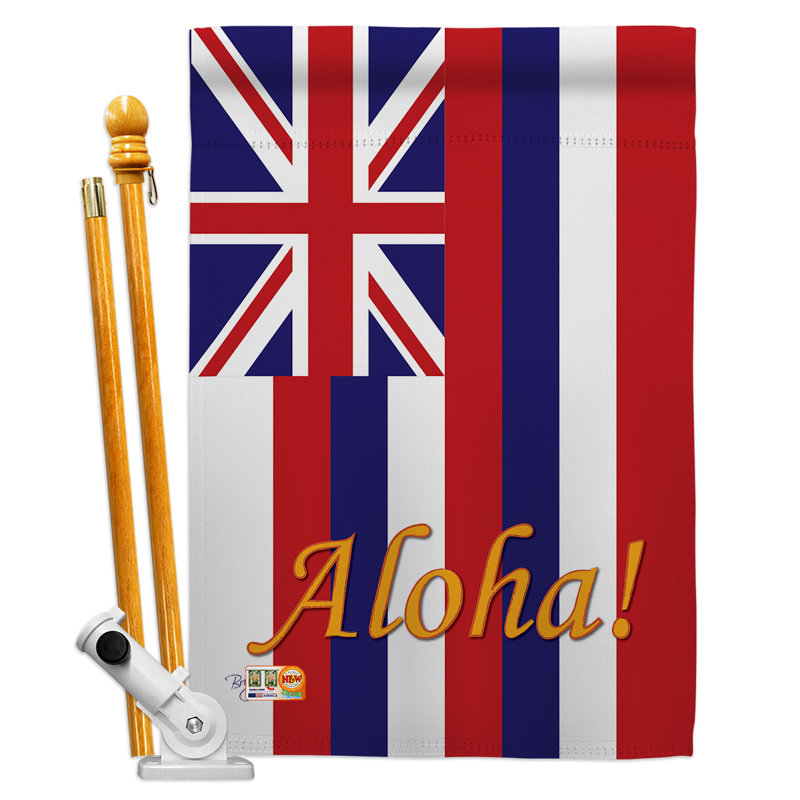 Double Sided 40'' H x 28'' W Polyester Flag Set