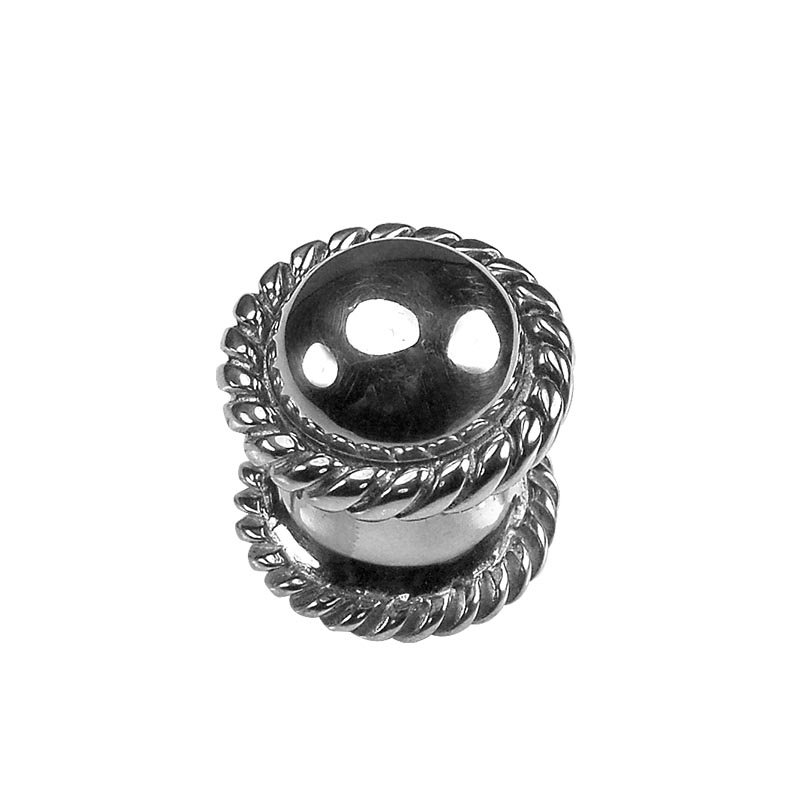 Equestre Mushroom Knob, Polished Silver, 0.875" H x 0.875" W x 1" D