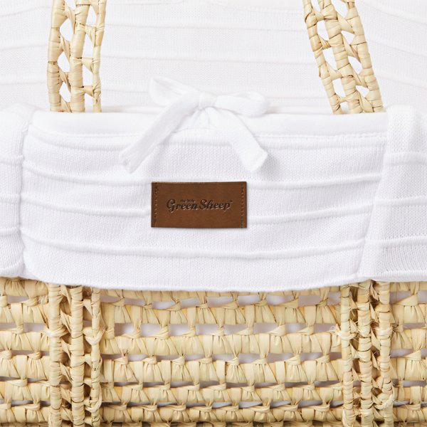 Moses Basket with Mattress, White