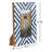 Bone & Resin Chevron Picture Frame - 4'' x 6'' - Blue & White - Tabletop/Wall Display