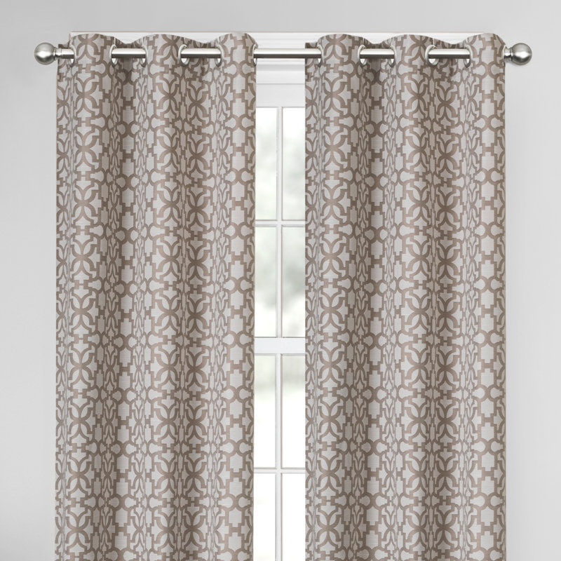 Pete Room Darkening Curtain Single Panel, Taupe, 40"x84"