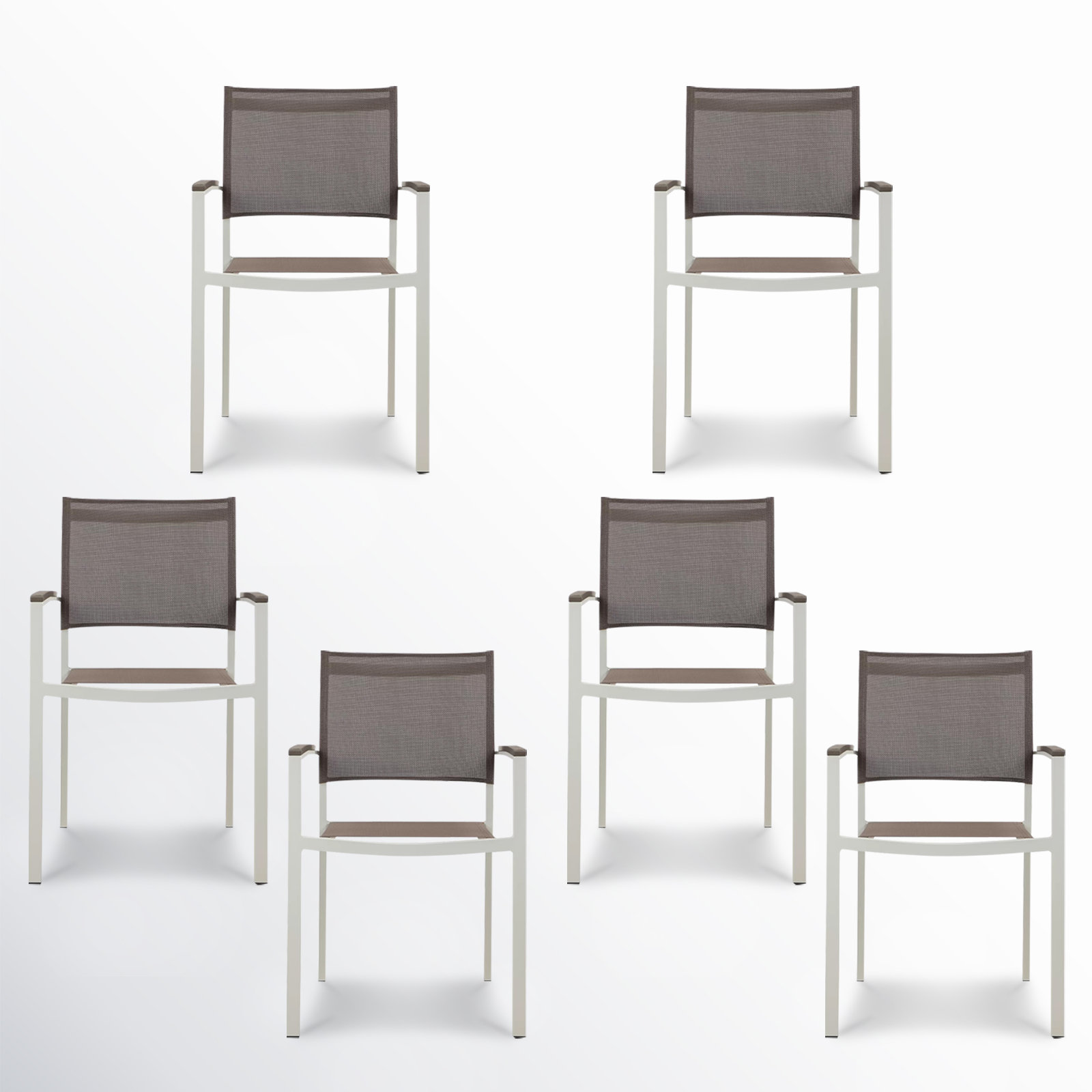 Wade Logan® Aynura Stackable Patio Armchair, White/Gray