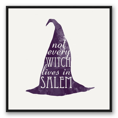 «Not Every Witch Lives in Salem», reproduction d'art textuel sur toile
