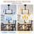 19" 7 - Blade Drum Ceiling Fan With Light, 6 Speeds Modern Caged Ceiling Fan Fandelier Ceiling Fan for Bedroom-736499792