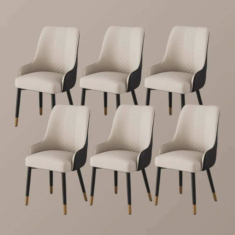Chaise de salle à manger Silva Stapp, Beige/noir, Ensemble de 6