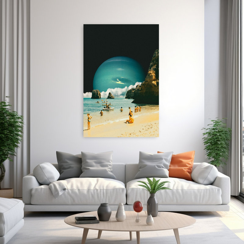 Art contemporain, art contemporain côtier de rêve, H 60 po x l 40 po
