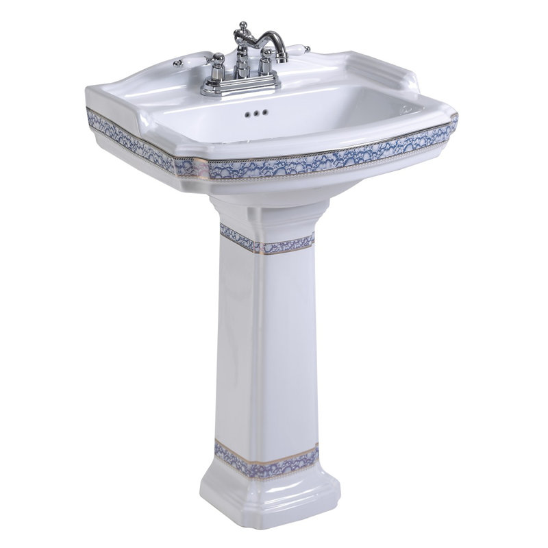 The Renovators Supply Inc. 22.88'' White Porcelain Rectangular Bathroom Sink with Overflow