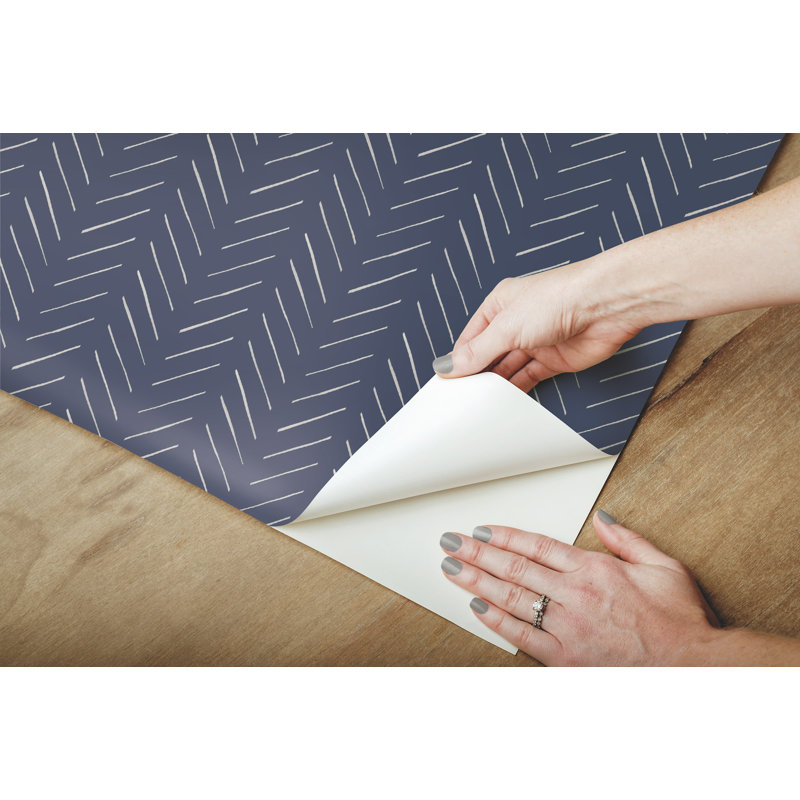 Papier peint adhésif Magnolia Home Pick-Up Sticks, Bleu