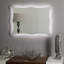 Miroir de salle de bain biseauté à lumière del sans cadre Kantor