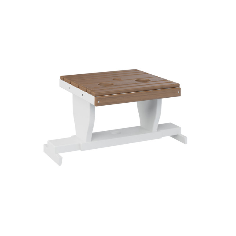  Table de canapé régulière en acajou antique avec base blanche, Acajou antique
