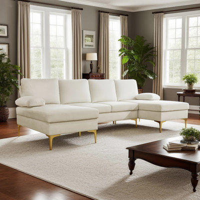 3-Piece U-shaped Living Room Sofa set