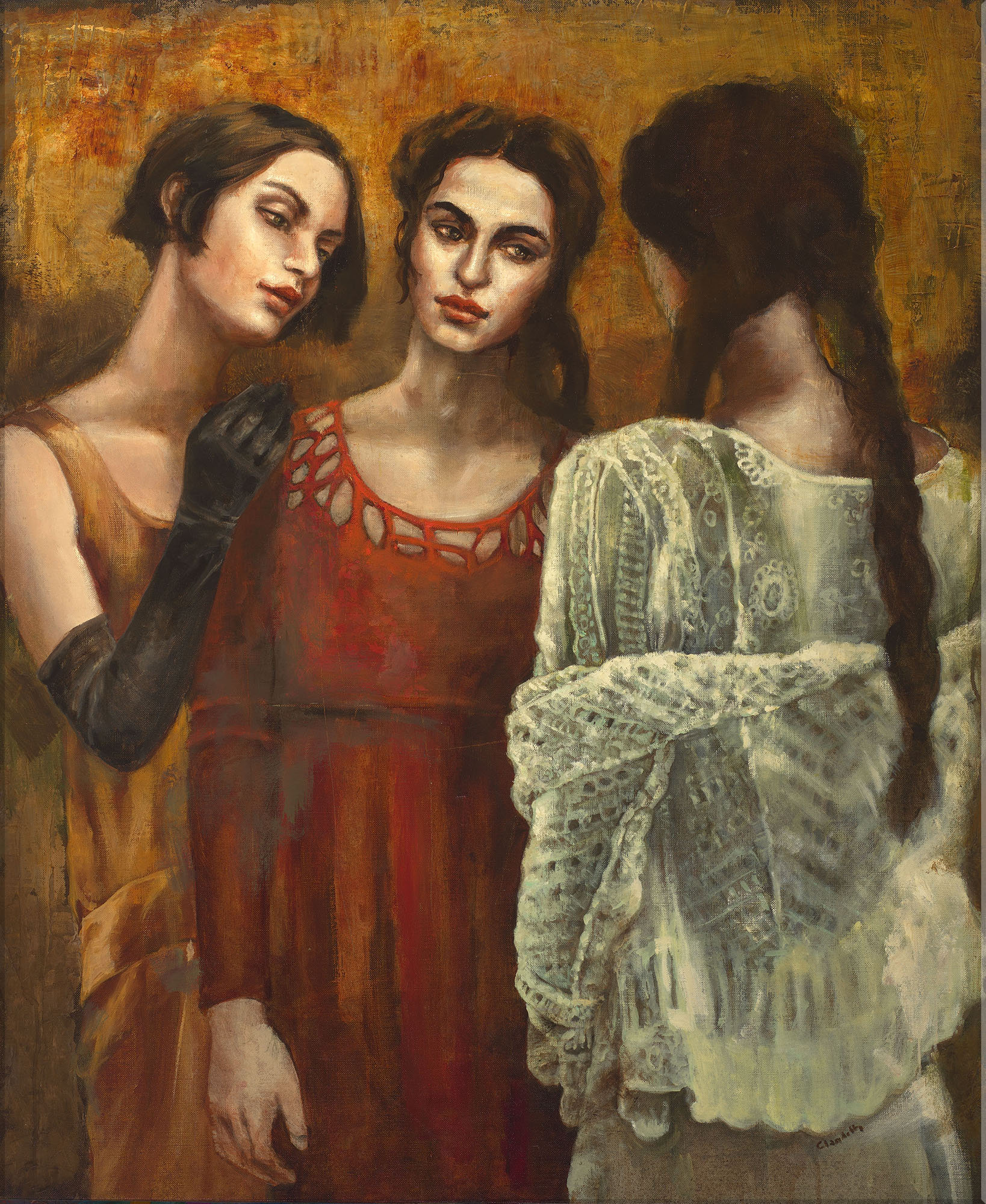 RFA Decor Three Muses On Canvas by Claudette Print