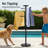 KES Natural Marble Outdoor Towel Rack, 5-Feet Pool Towel Rack for Hot Tub 18/8 Stainless Steel with Adjustable 3 Arms with Storage Tray Matte Black-111465167