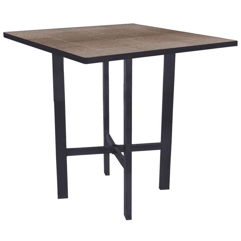 Outdoor Square Bar Table, Canyon Taupe, Graphite