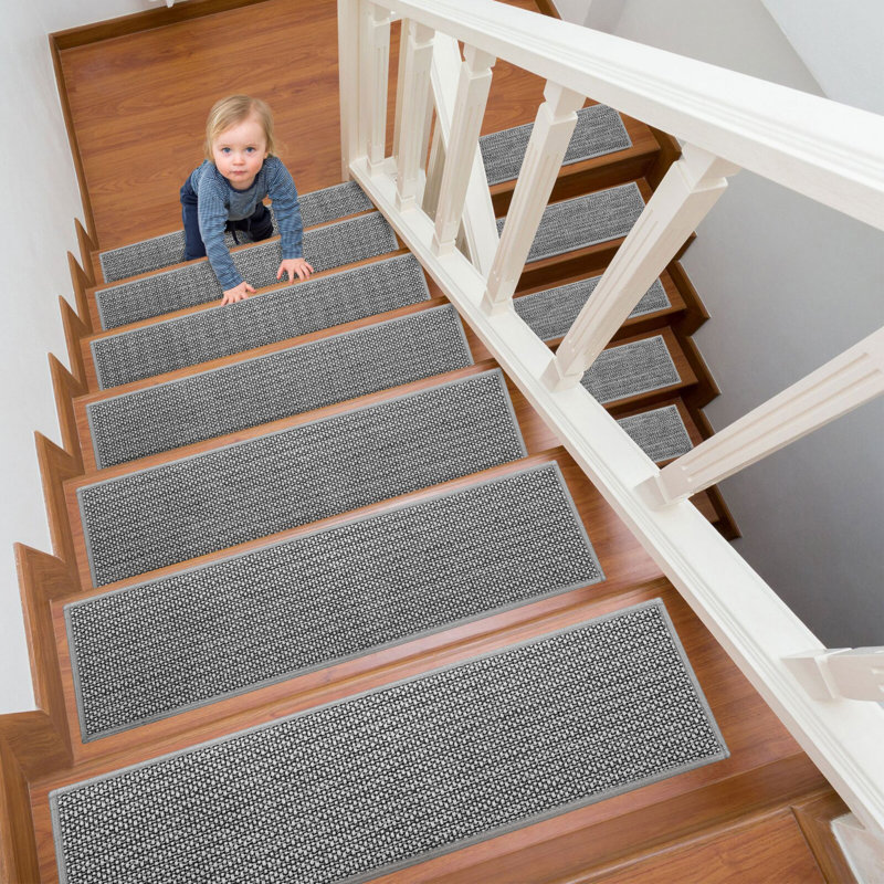 Tapis d'escalier intérieur antidérapant Robinswood, Gris