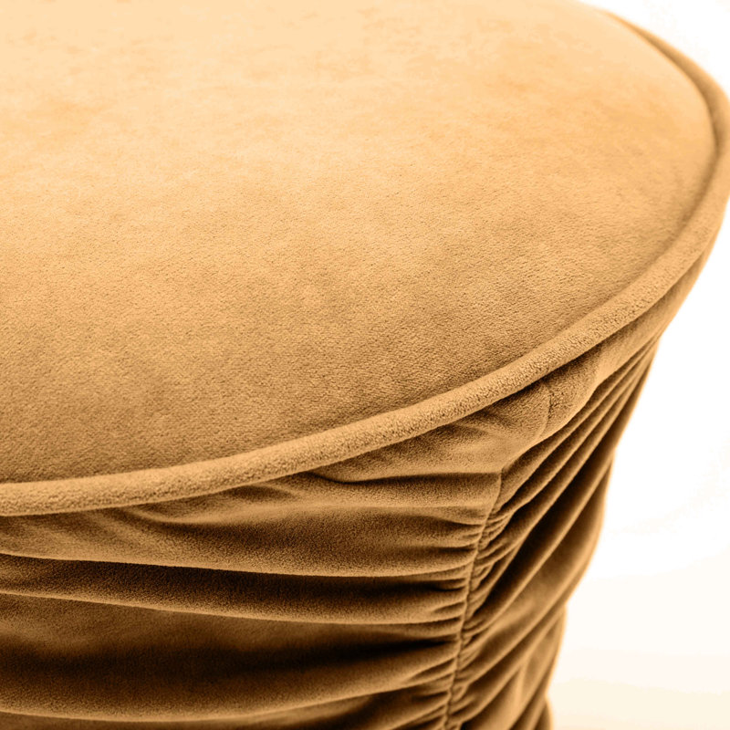 16.5" Wide Velvet Novelty Standard Ottoman, Dark Terracotta Velvet