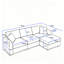 Canapé de rangement avec double USB, 2 poches latérales et banc de rangement-942480294
